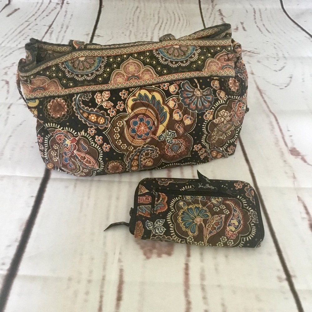 Vera Bradley Kensington Shoulder Bag Zip Wallet